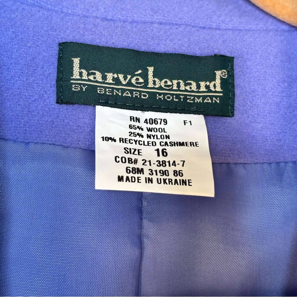 Harv’e benard- Lavender Single-Breasted Wool-Blend Blazer. Suze 16 - Picture 10 of 12
